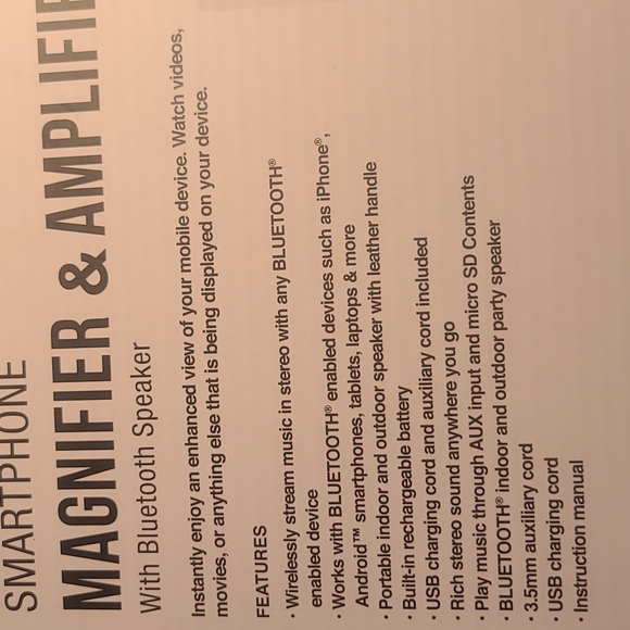 🌟SoundLogicXT Smartphone Magnifier & Ampliflier with Bluetooth Speaker - Picture 13 of 13